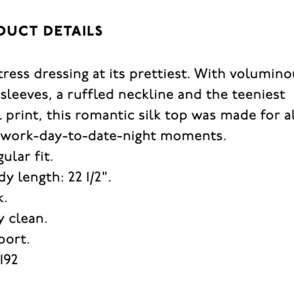 Madewell Silk Poet Top in Bitsy Floral Size Large - Picture 4 of 7